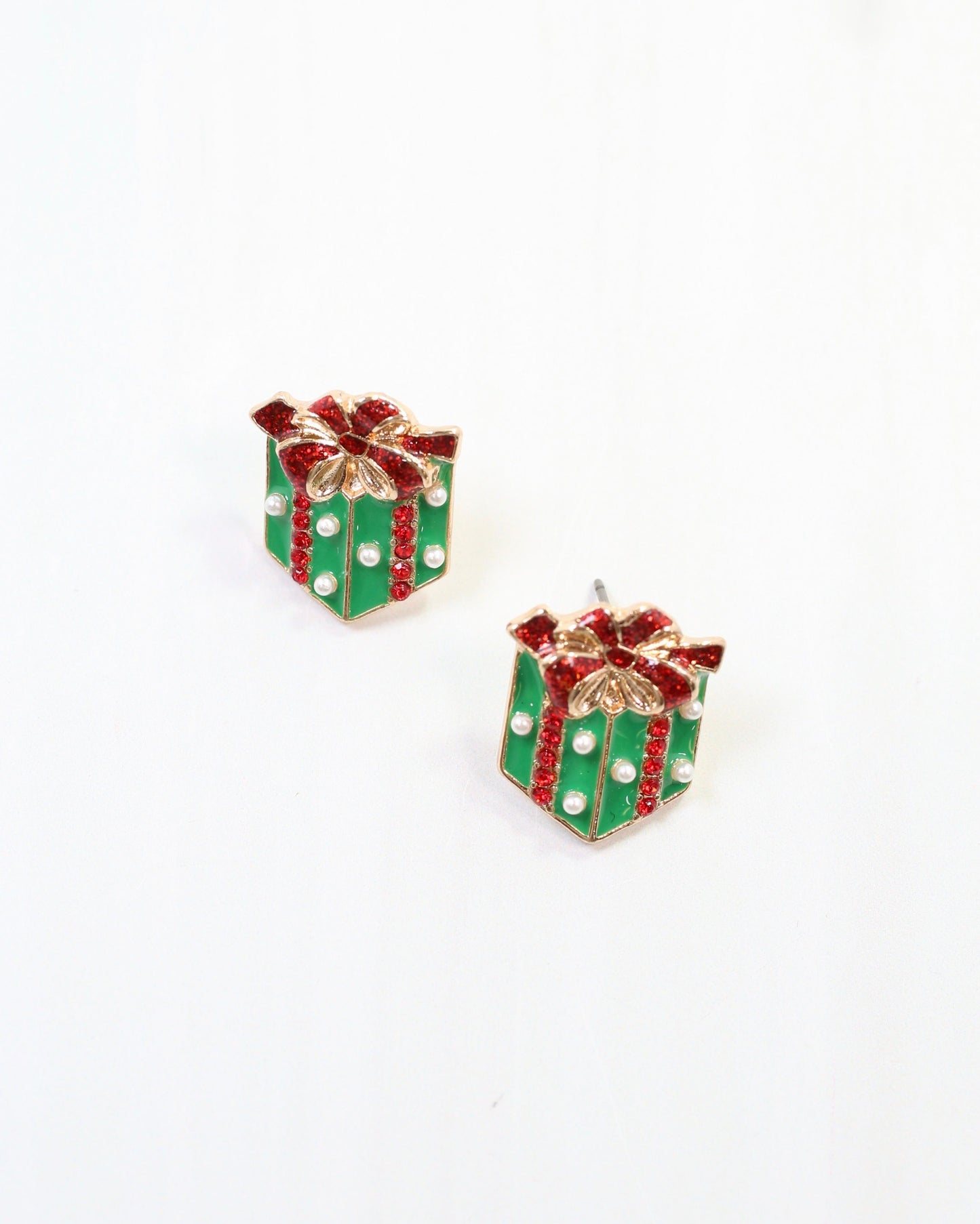 Pretty Present Stud Earring Green