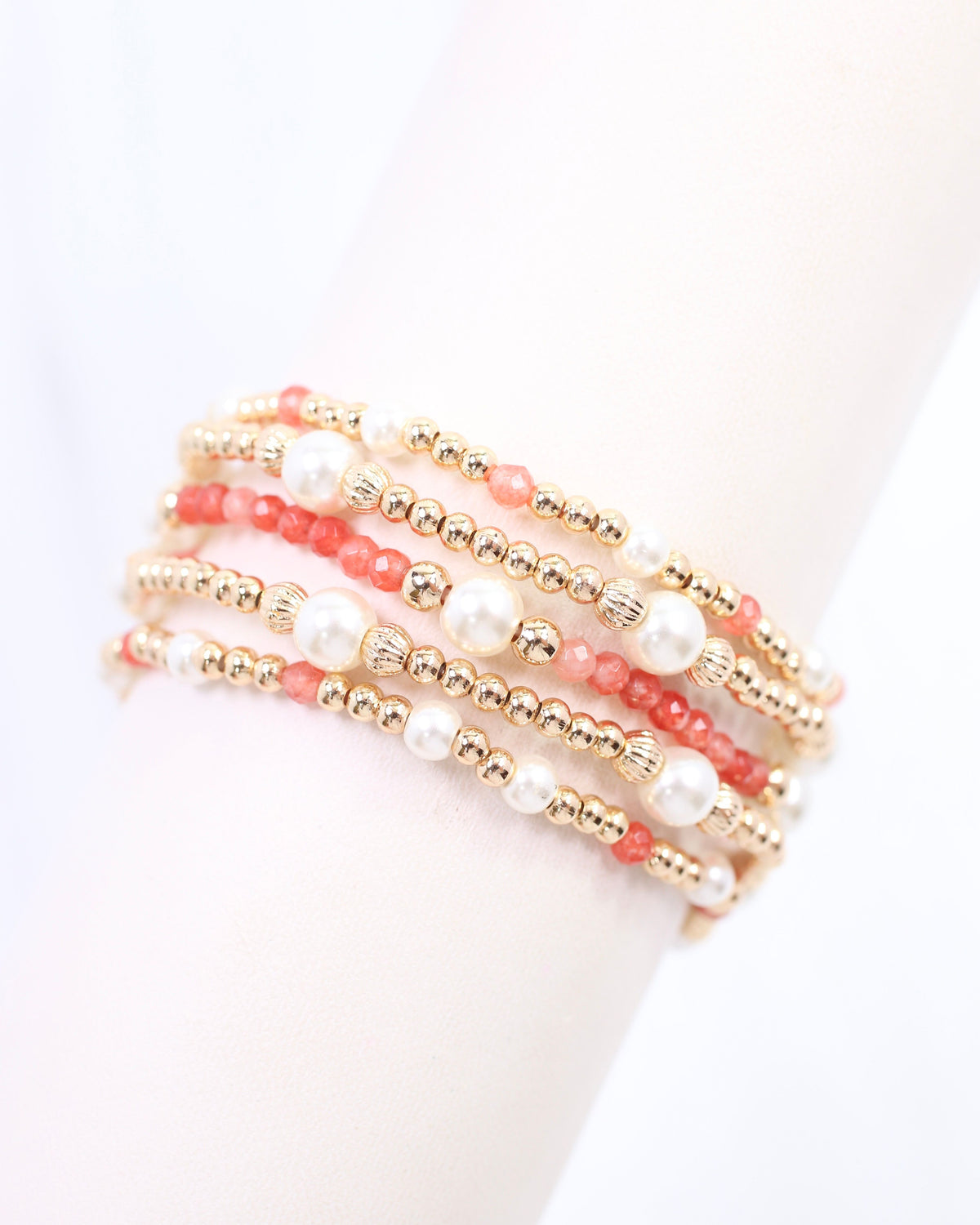 Maneh Beaded Bracelet Set Blush