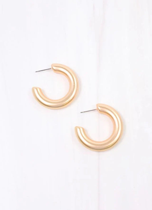 Romano Hoop Earring MATTE GOLD