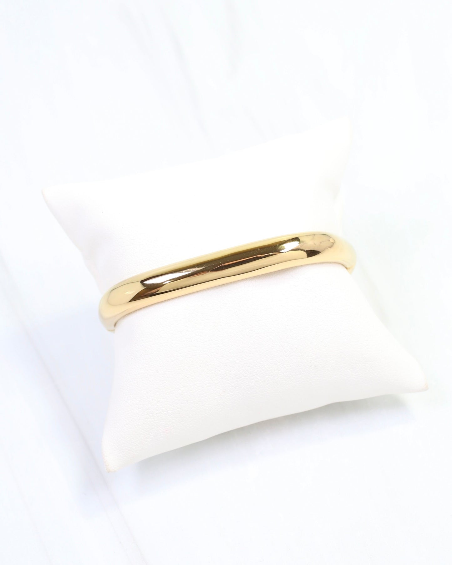Cynthia Square Hinged Bangle Bracelet WP Gold