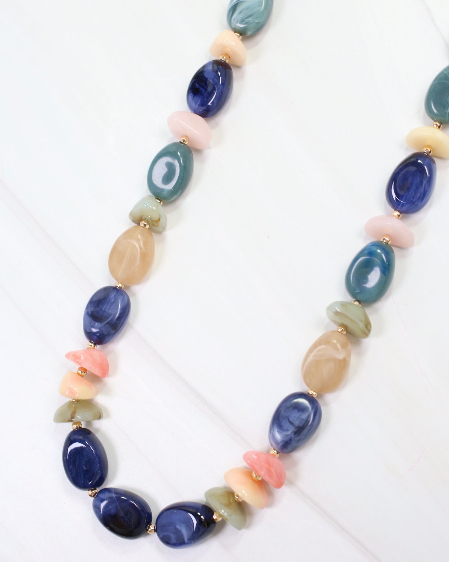 Laurel Stone Beaded Necklace Blue Multi