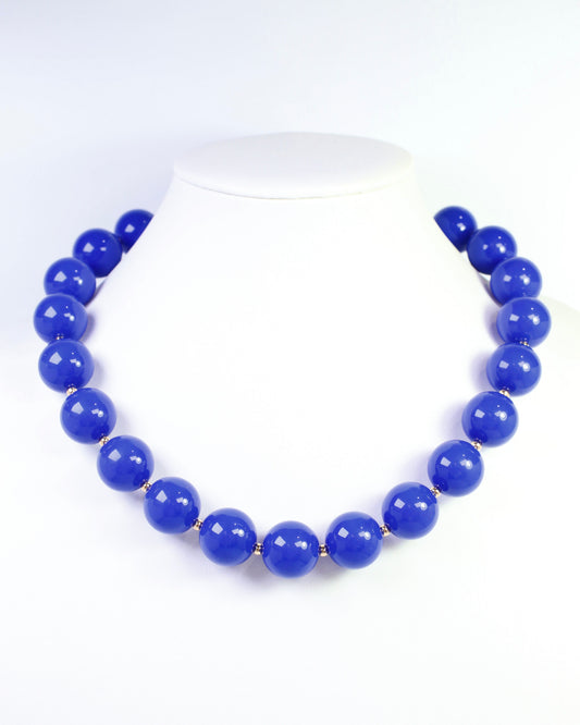 Megan Beaded Necklace Blue