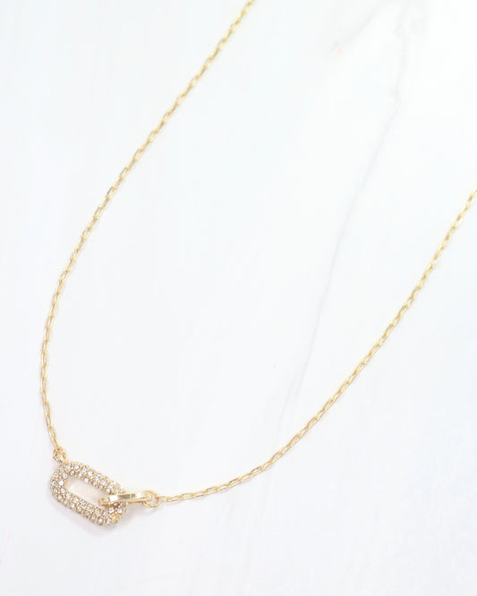 Jamison Link Pendant Necklace Gold