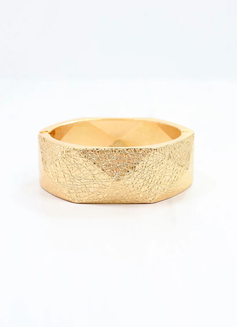 Spears Textured Cuff Bracelet GOLD