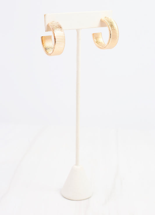 Poppy Hoop Earring Gold