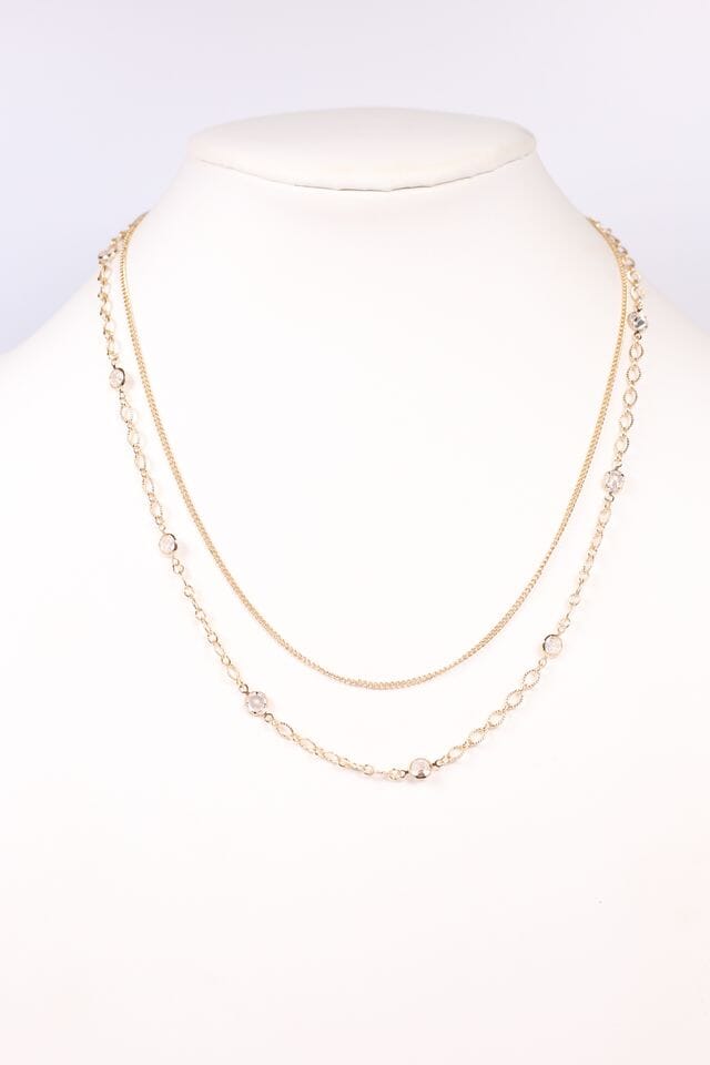 Sackett CZ Necklace Set GOLD - Caroline Hill