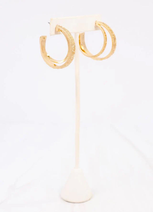 Falk Douple Hoop Earring GOLD