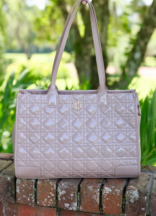 Shane Tote TAUPE PATENT LQ - Caroline Hill