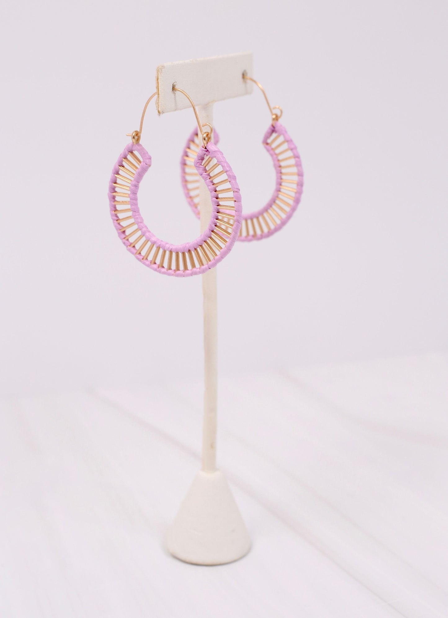 Shelburne Cutout Hoop Earring LAVENDER - Caroline Hill