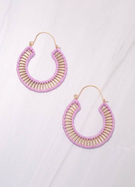 Shelburne Cutout Hoop Earring LAVENDER - Caroline Hill