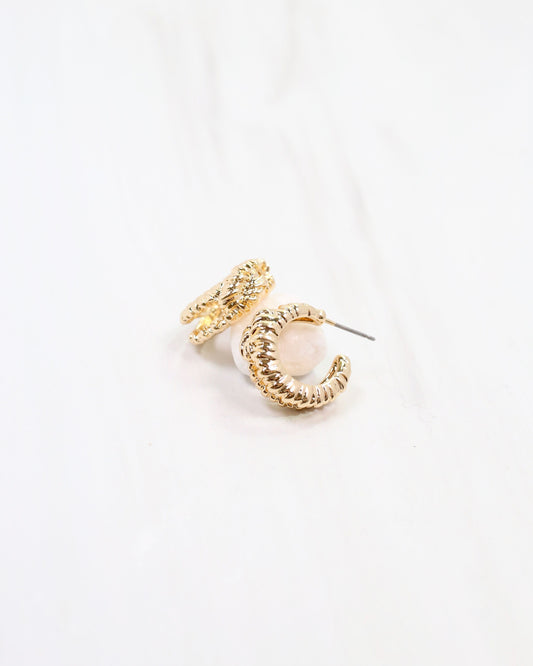 Shawnee Knot Hoop Earring Gold