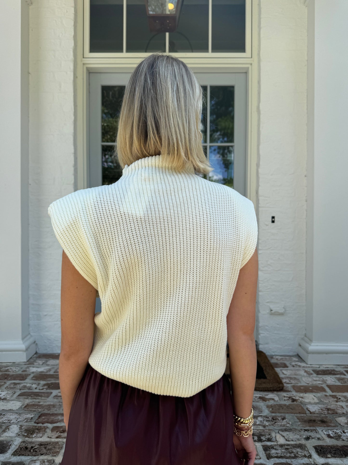 Sly Off White Knit Sweater - Caroline Hill