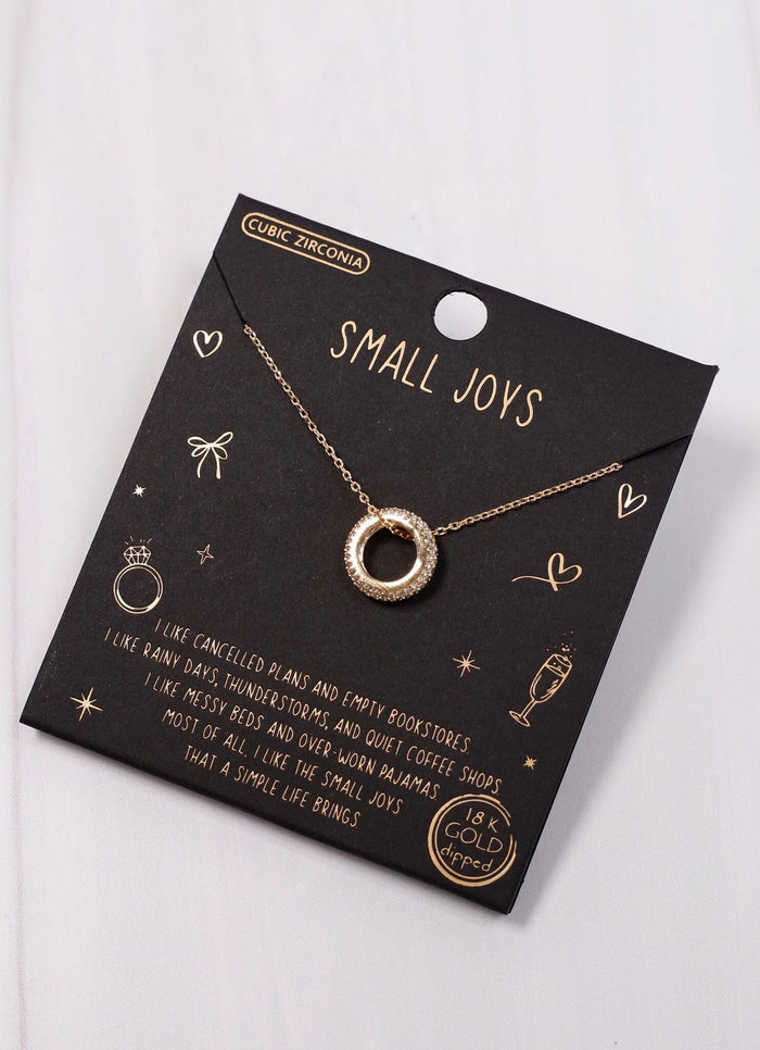 Small Joys CZ Necklace GOLD - Caroline Hill