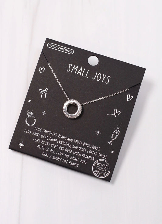 Small Joys CZ Necklace SILVER - Caroline Hill