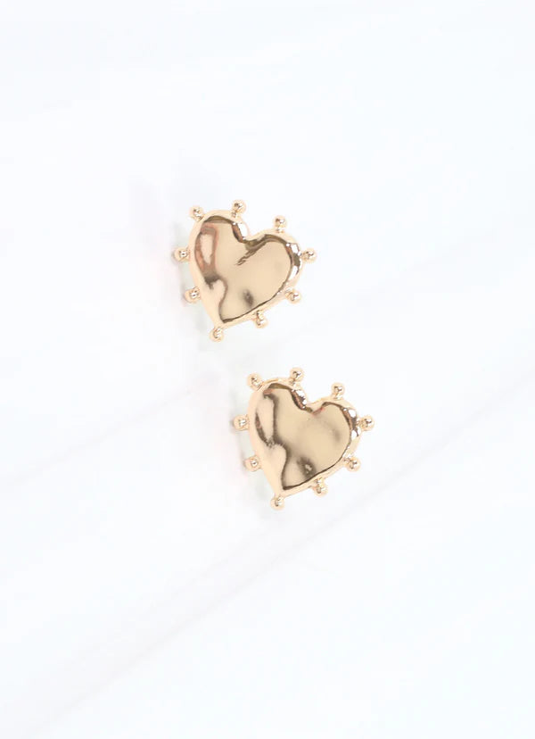 McPhail Heart Stud Earring GOLD