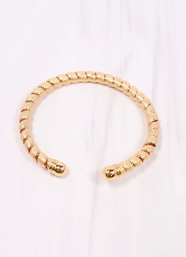 Sofia Twisted Cuff Bracelet GOLD - Caroline Hill