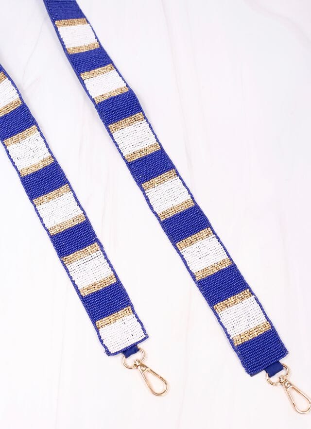 Stadium Striped Strap BLUE - Caroline Hill