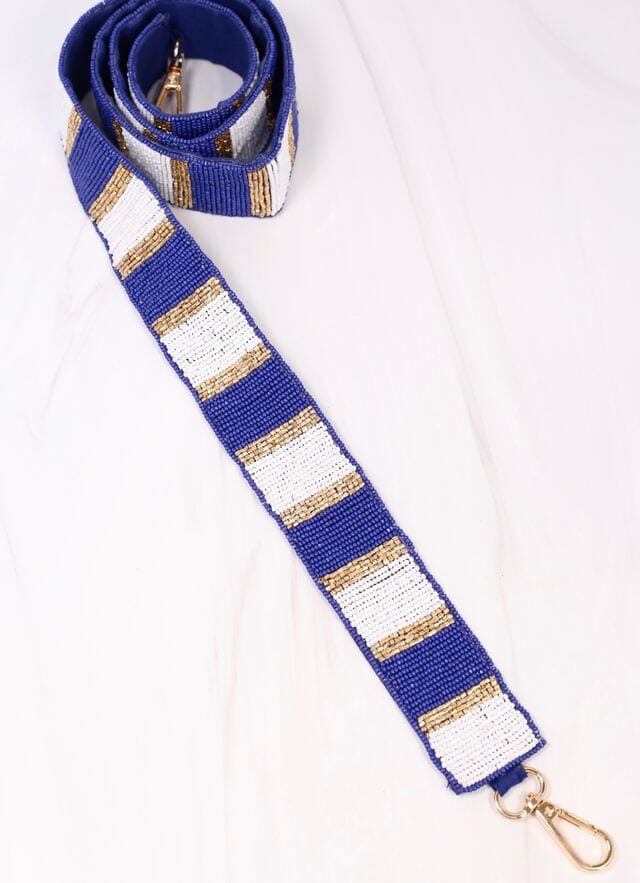 Stadium Striped Strap BLUE - Caroline Hill