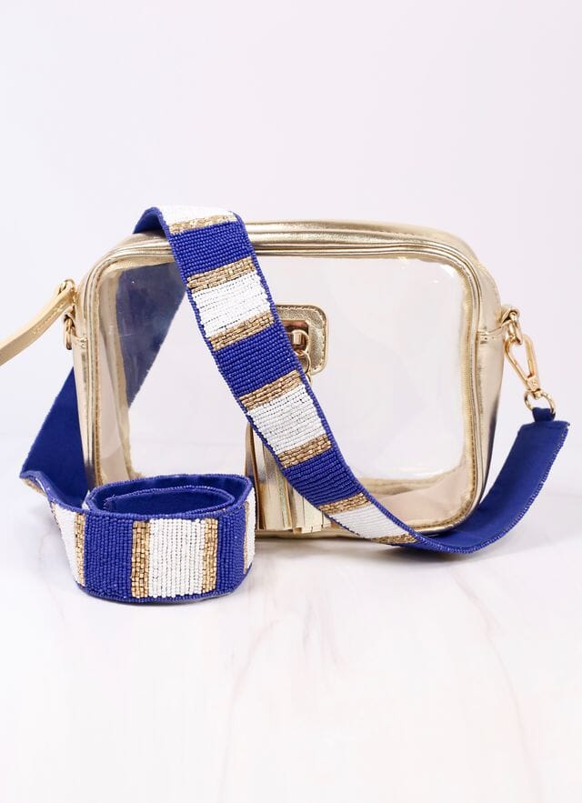 Stadium Striped Strap BLUE - Caroline Hill