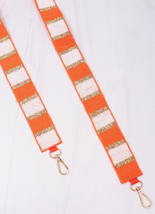 Stadium Striped Strap ORANGE - Caroline Hill