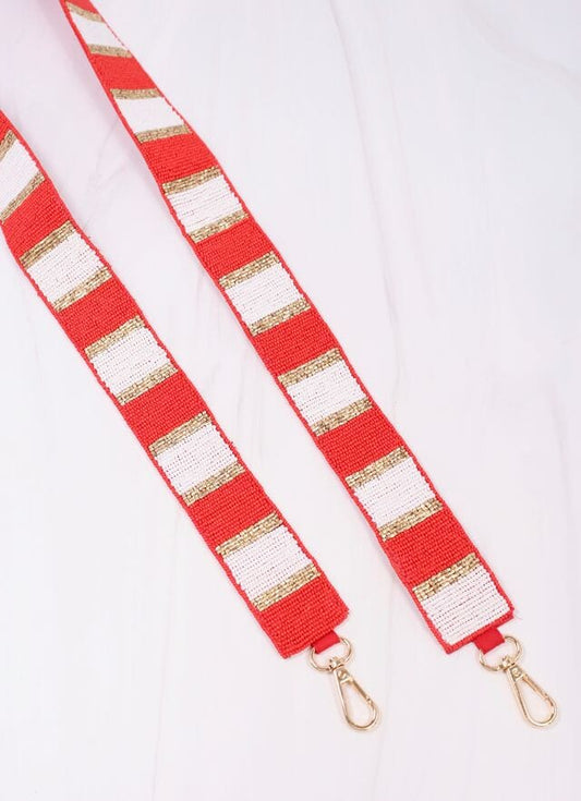 Stadium Striped Strap RED - Caroline Hill