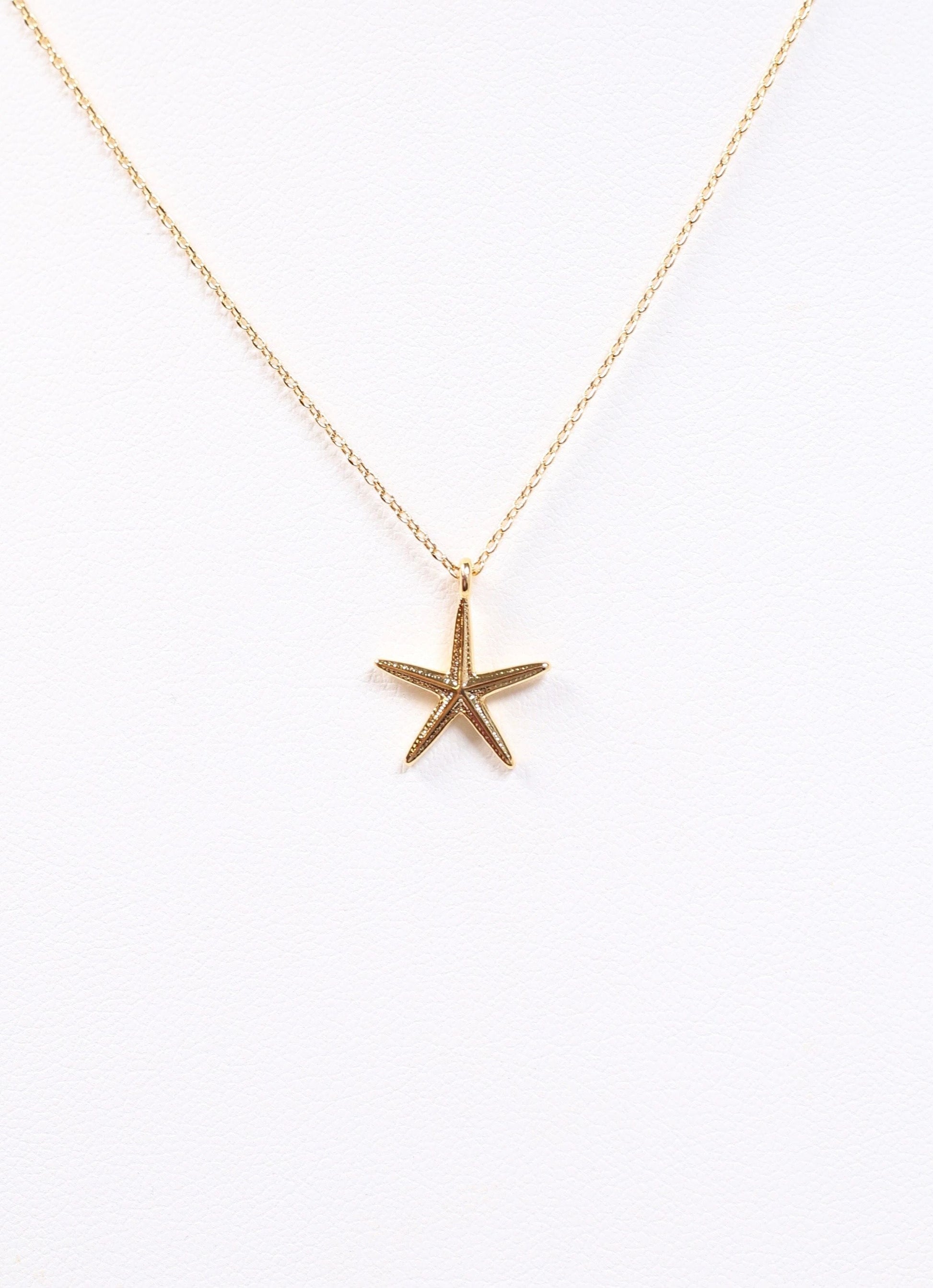 Sunny Days Starfish Necklace GOLD - Caroline Hill