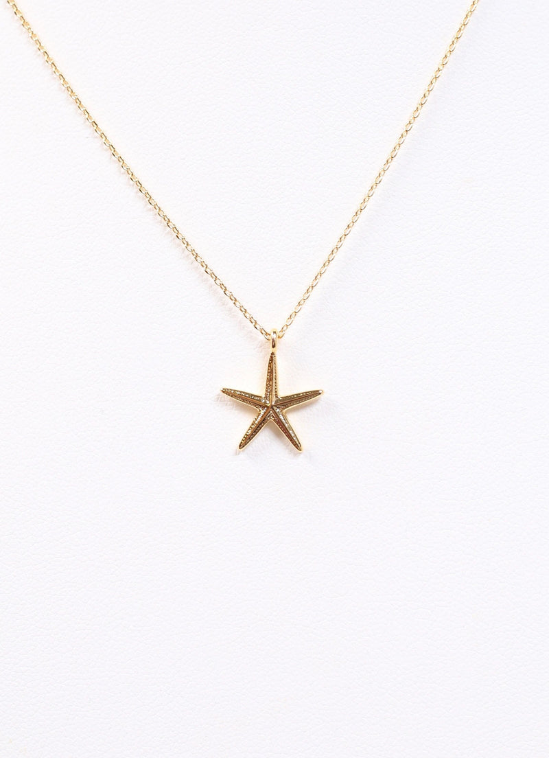 Sunny Days Starfish Necklace GOLD - Caroline Hill
