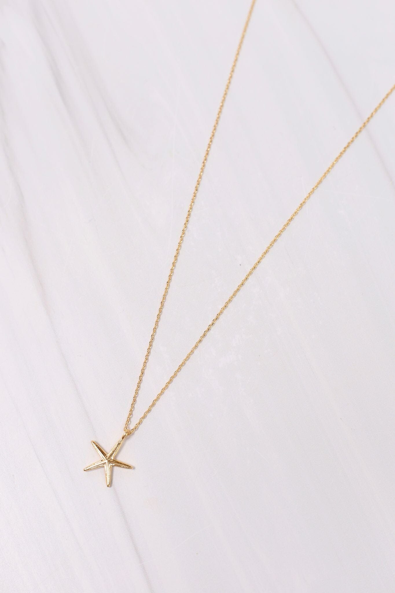 Sunny Days Starfish Necklace GOLD - Caroline Hill