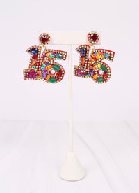 Sweet 16 Embellished Earring MULTI - Caroline Hill