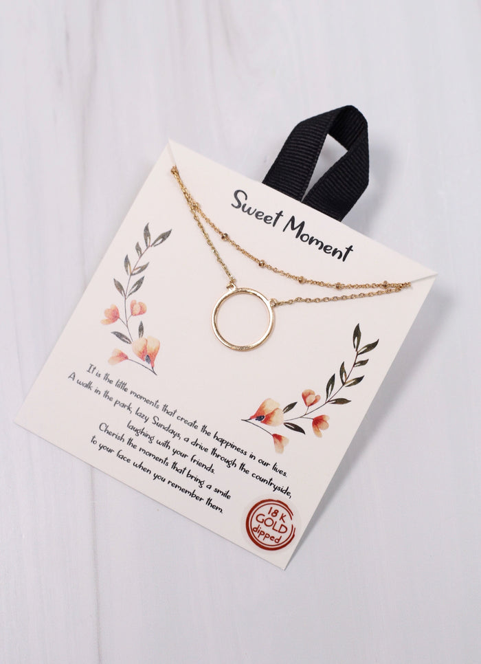 Sweet Moment Layered Necklace GOLD - Caroline Hill