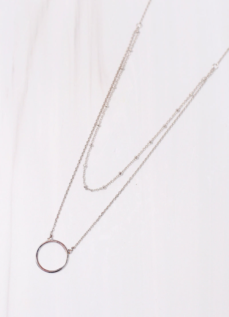 Sweet Moment Layered Necklace SILVER - Caroline Hill