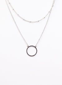 Sweet Moment Layered Necklace SILVER - Caroline Hill