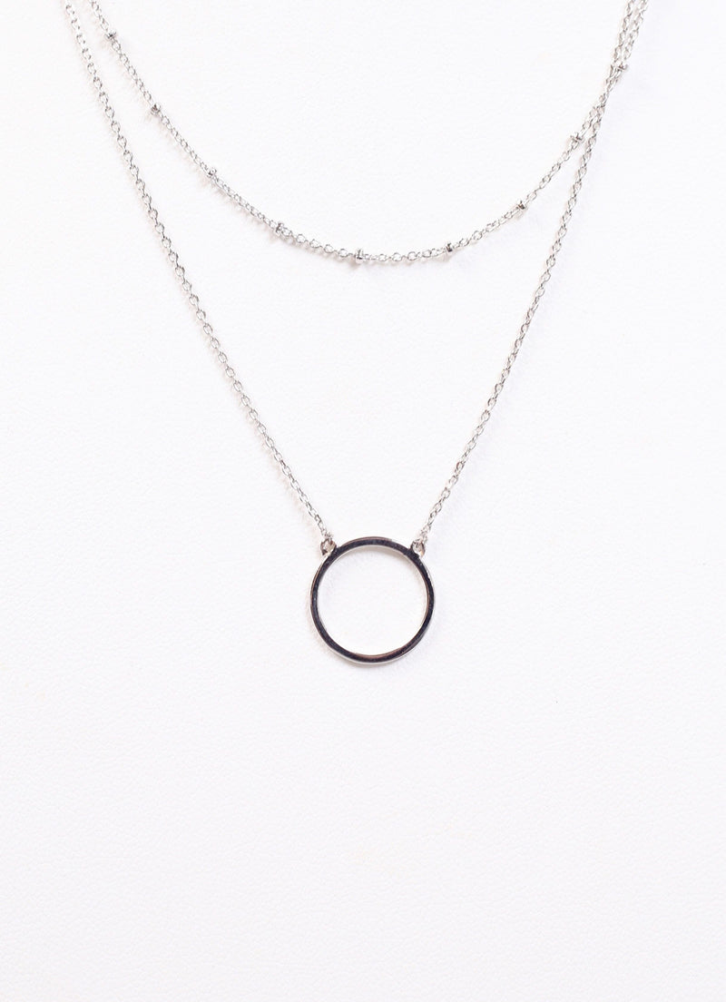 Sweet Moment Layered Necklace SILVER - Caroline Hill