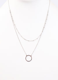 Sweet Moment Layered Necklace SILVER - Caroline Hill