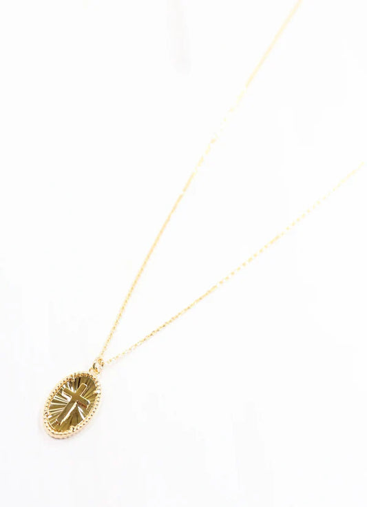 Dewey Cross Necklace Gold