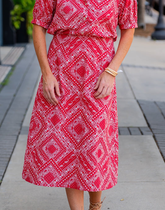 Arley Bandana Print Skirt