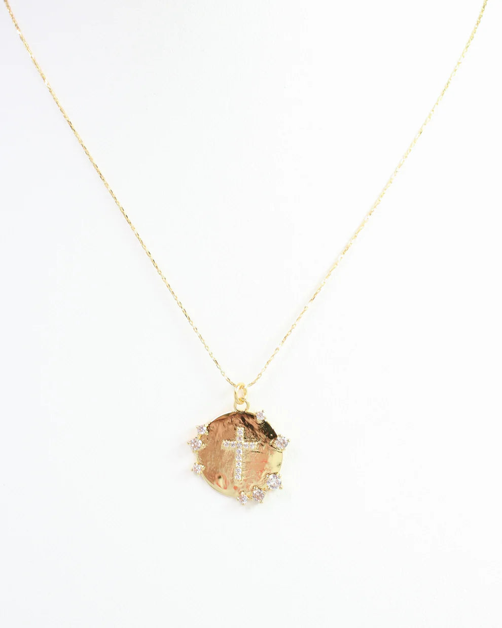 Chatham Cross Necklace Gold