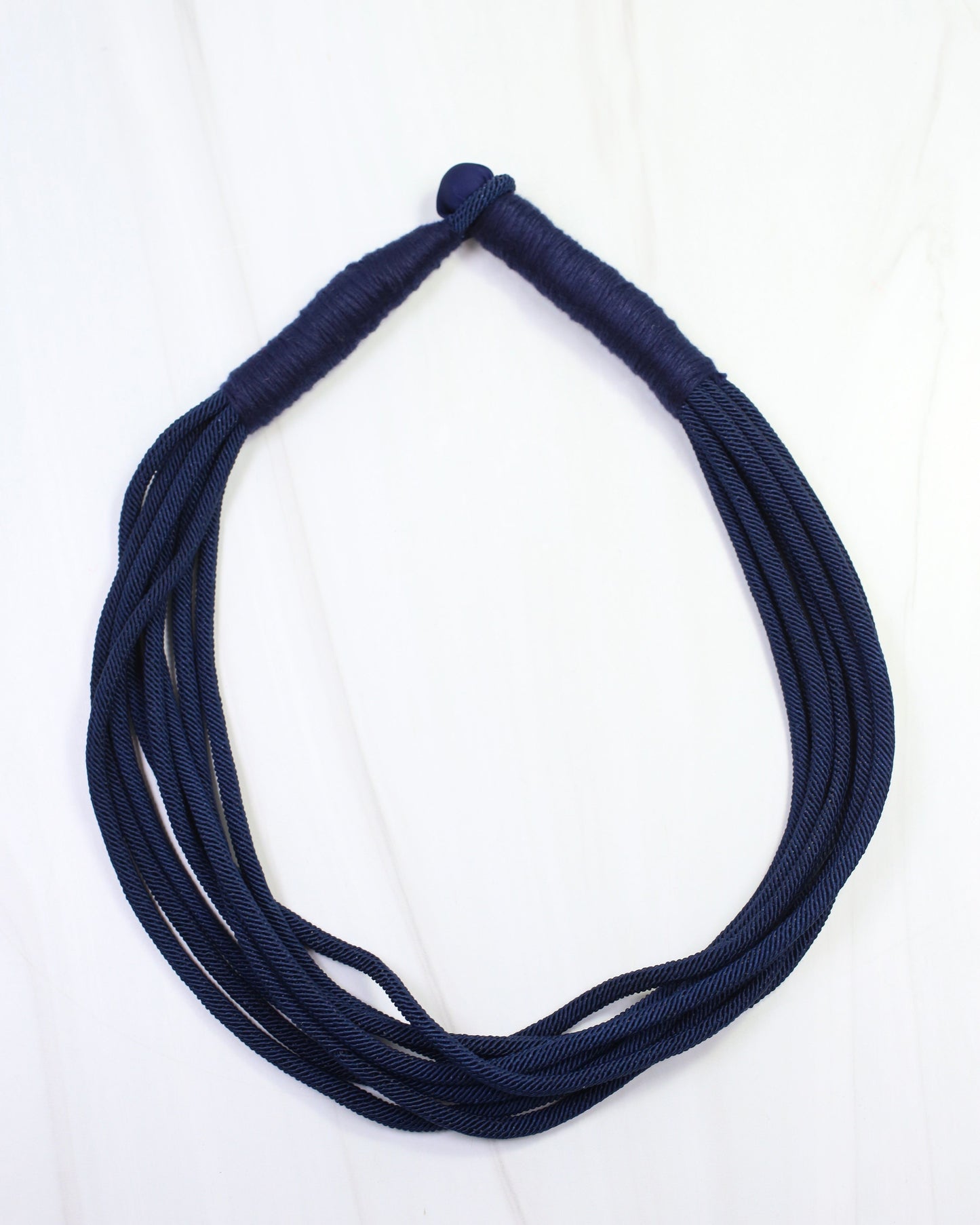 Cranston Layered Cord Necklace Navy