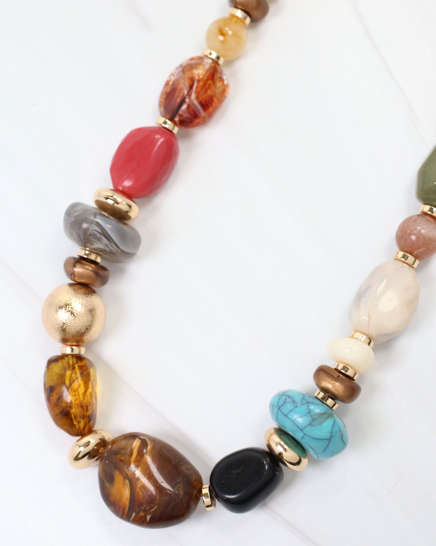 Rumford Large Stone Necklace Multi