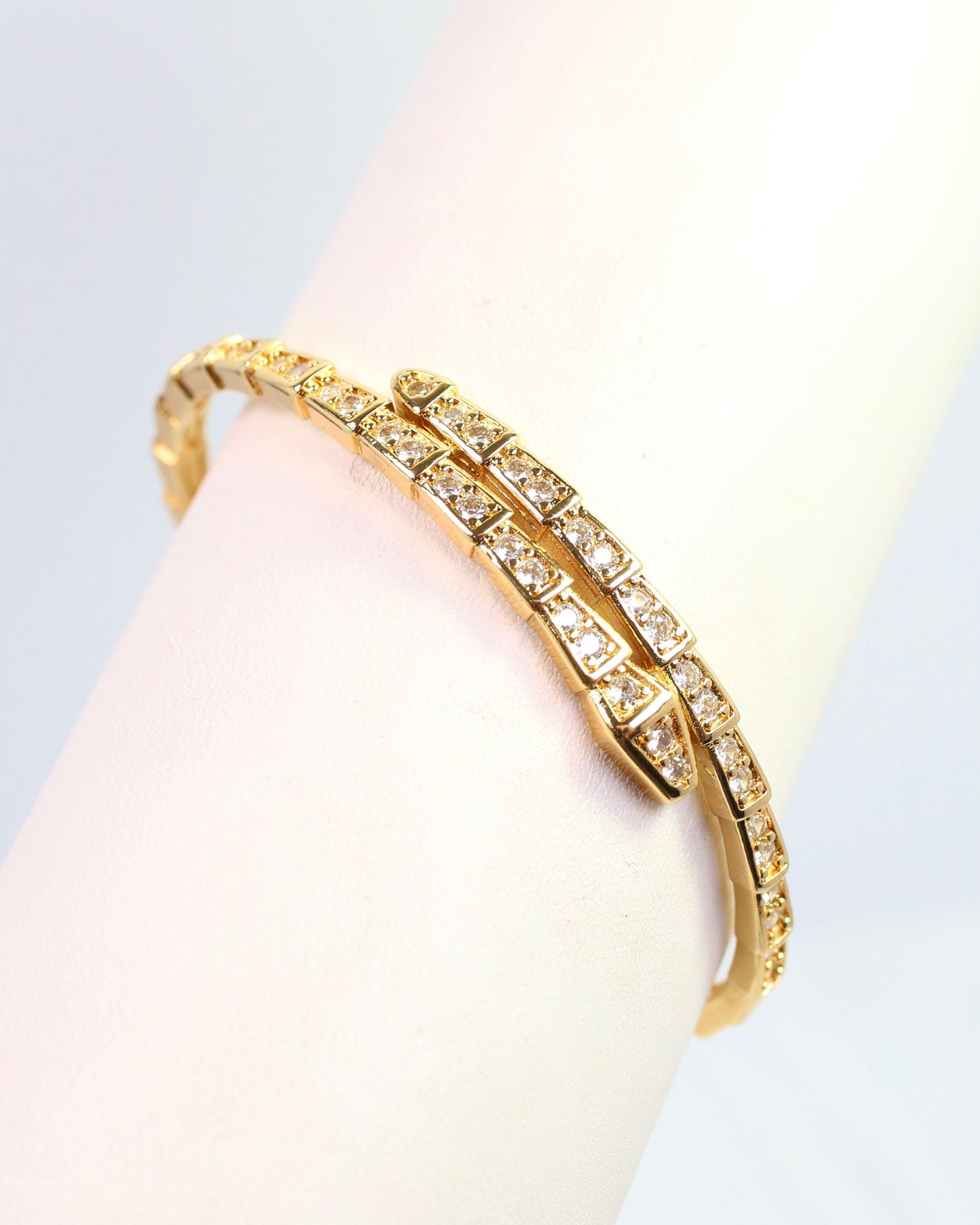 Sonia CZ Snake Cuff Bracelet Gold
