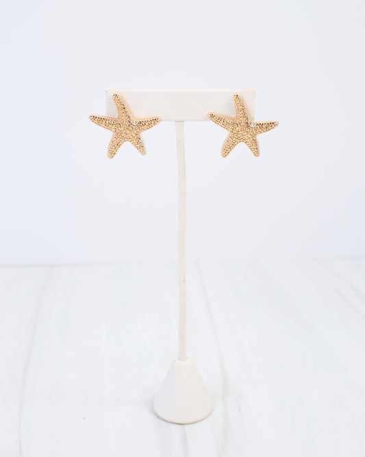 Oyster Bay Starfish Post Earring Gold