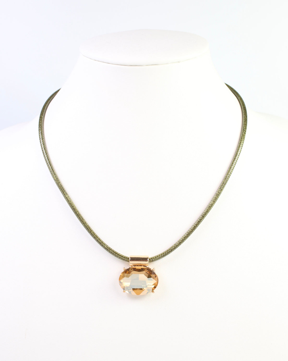 Kirkham Cord Necklace Olive