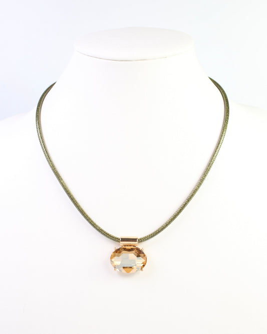 Kirkham Cord Necklace Olive