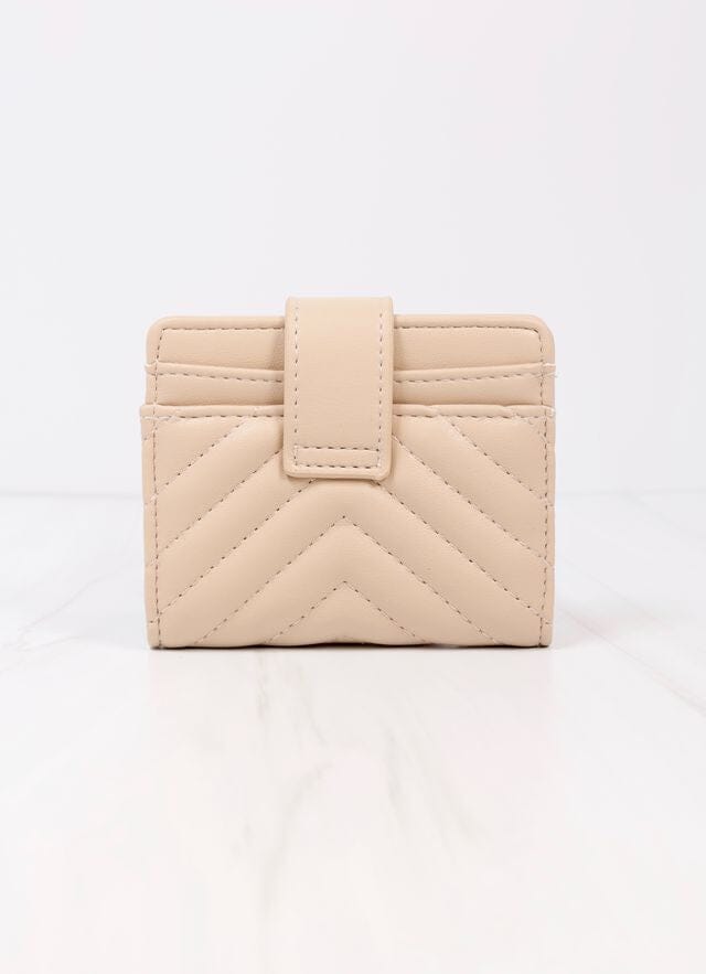 Tate Card Holder Wallet NUDE V QUILTED - Caroline Hill