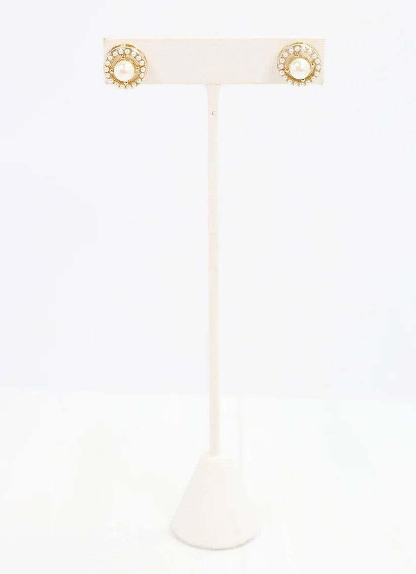 Mowry Pearl Stud Earring GOLD