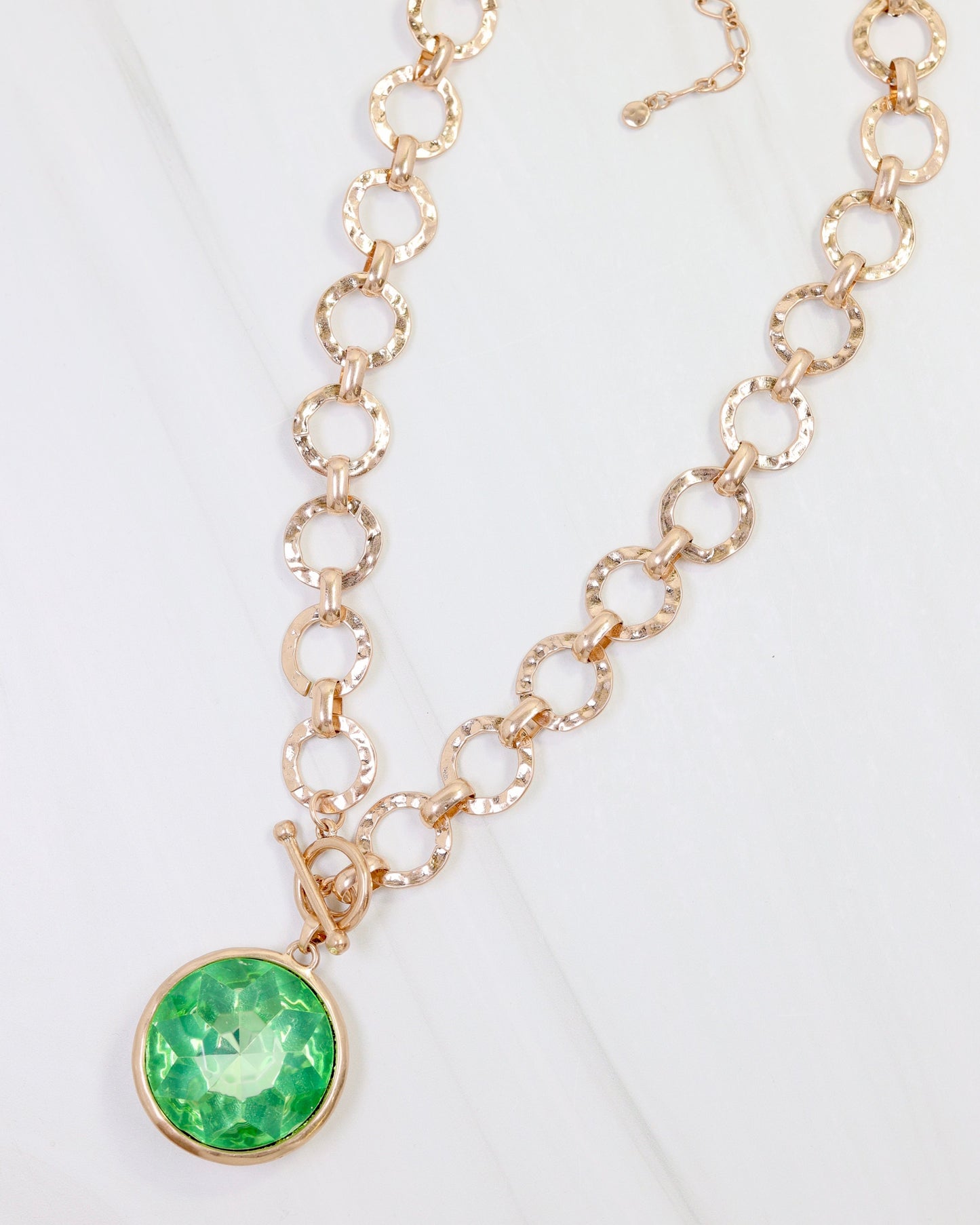 Palace Crystal Pendant Necklace Green