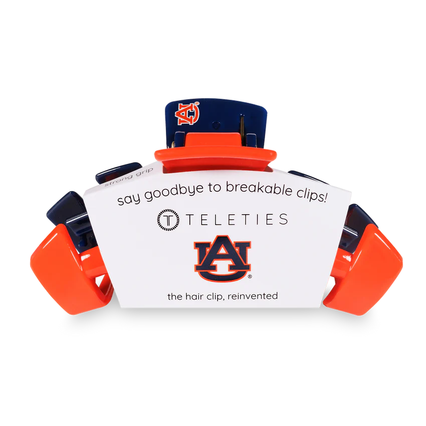 Teleties Large Classic Clip- Auburn University - Caroline Hill