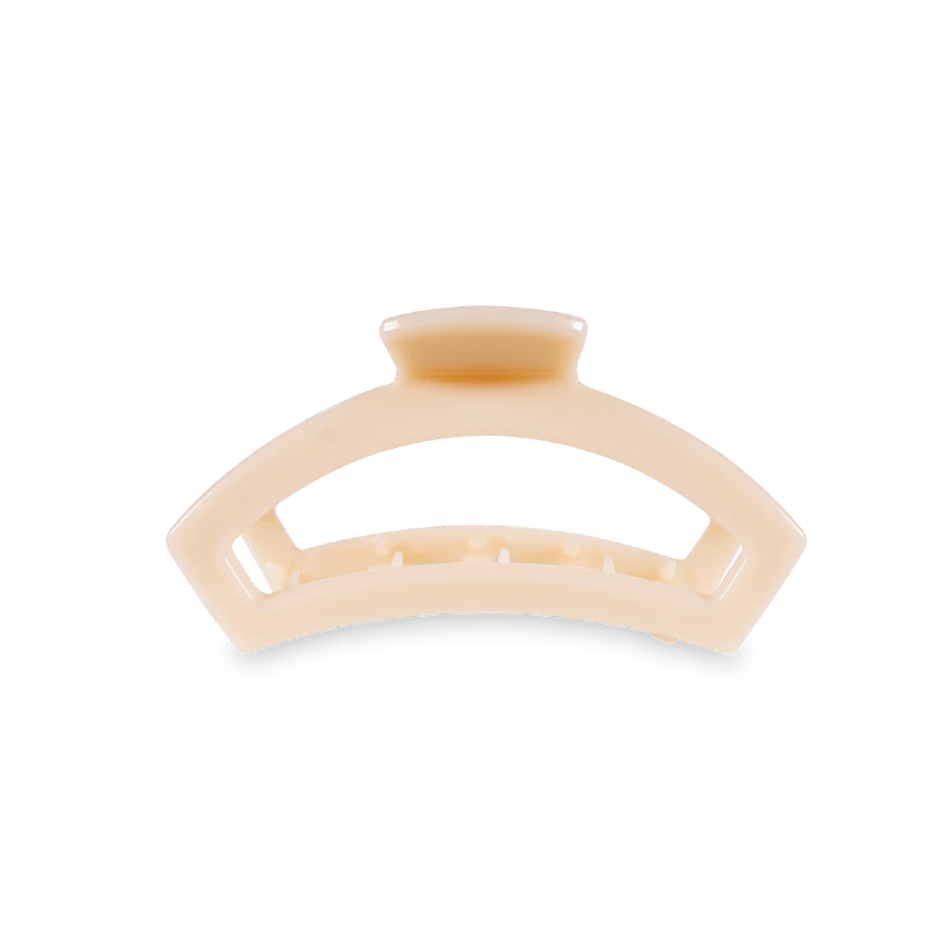 Teleties Small Open Hair Clip- Almond Beige - Caroline Hill