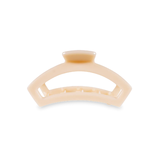 Teleties Small Open Hair Clip- Almond Beige - Caroline Hill