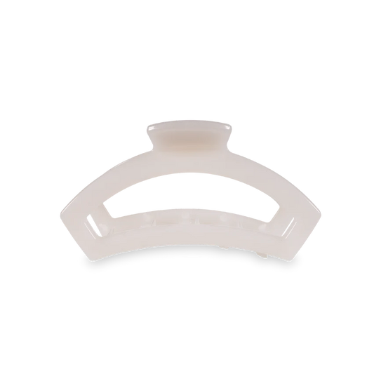 Teleties Small Open Hair Clip- Coconut White - Caroline Hill